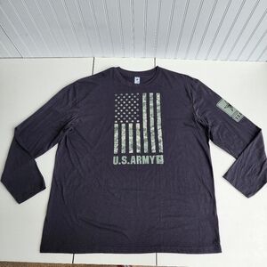 U.S. Army Flag Officially Licensed Long Sleeve Shirt Mens T-Shirt Black XXL